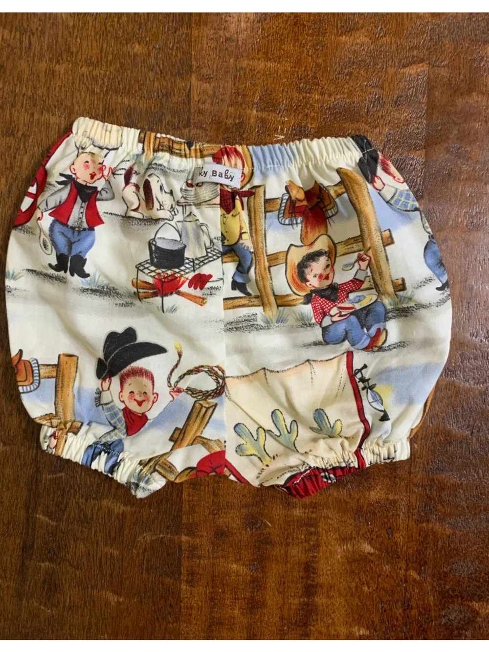 Icky Baby Western Cowboy Print 0-6mo Diaper Cover